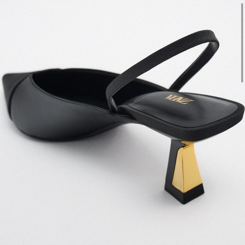 Zara pointed toe kitten heals